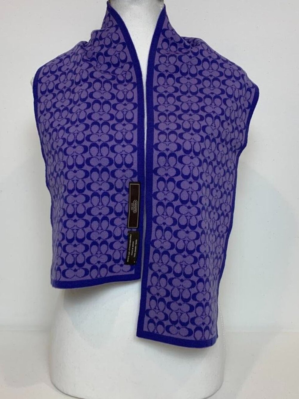 Coach Women's Purple and Blue Scarf-wraps